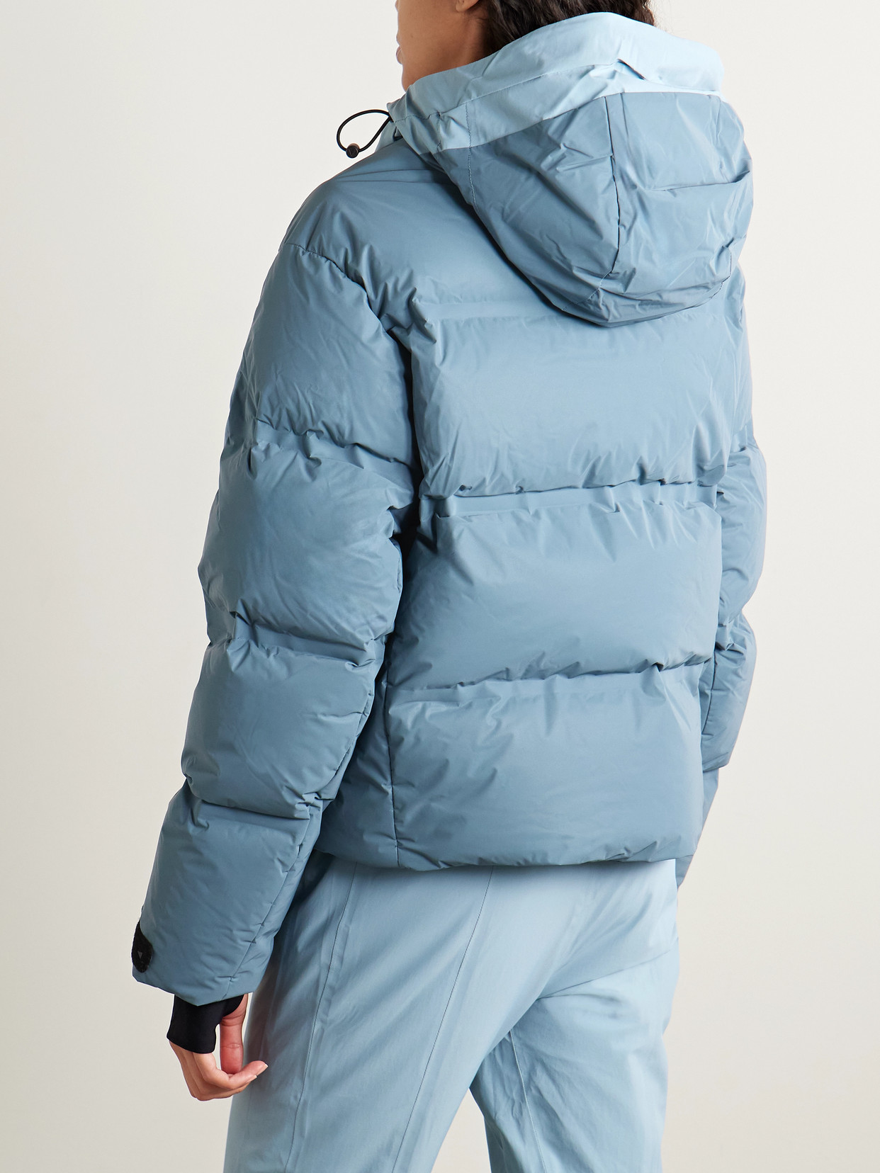 Aztech Mountain Super Nuke Two-tone Padded Shell Down Ski Jacket In Blue