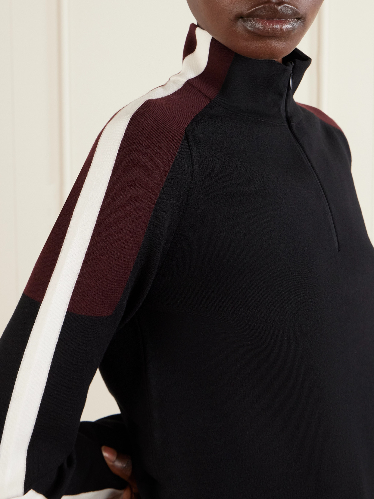 Caroline Color-Block Wool-Blend Sweater