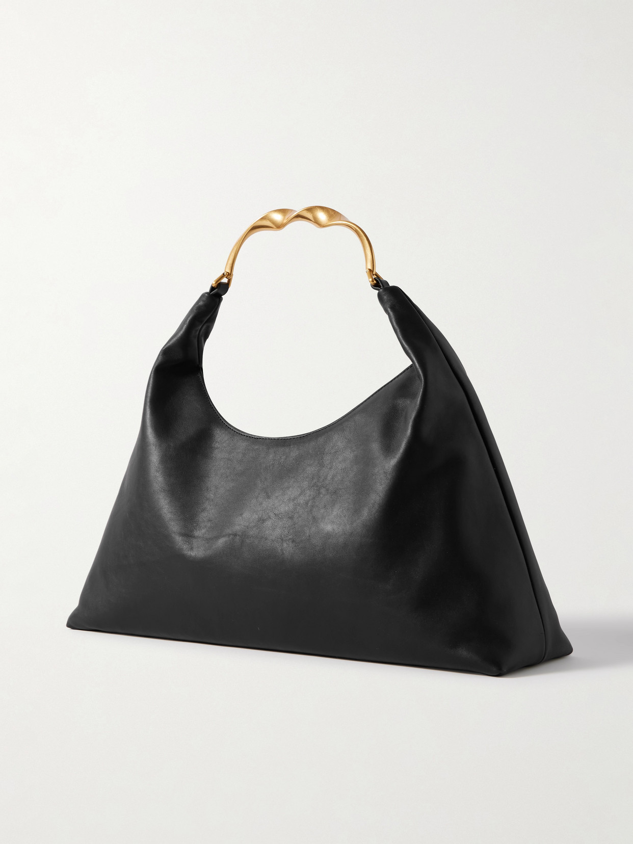 Simkhai Nixi Medium Leather Shoulder Bag In Black