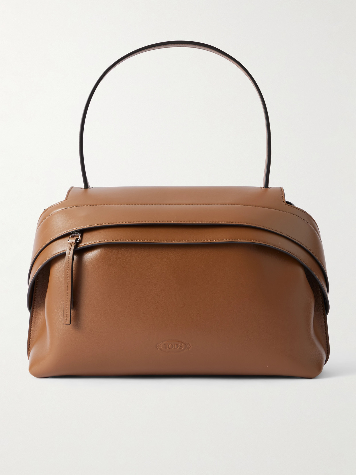 Tod's Wave Leather Shoulder Bag In Brown