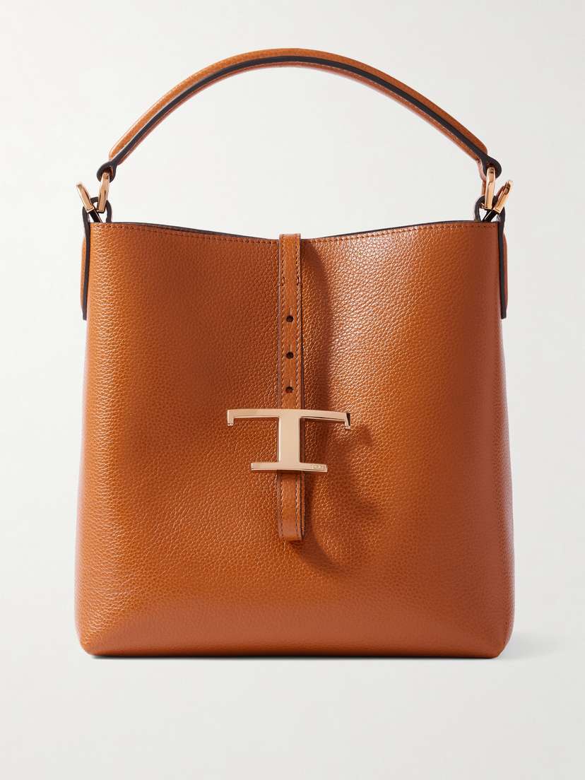 Tod's T Timeless Textured-leather Tote