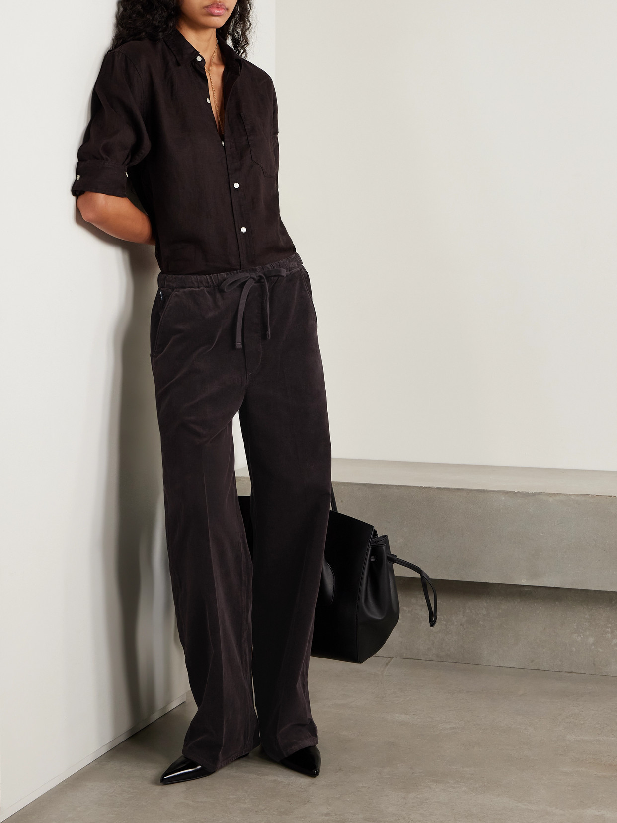 Citizen Of Humanity Aurora Cotton-blend Corduroy Wide-leg Pants In Brown