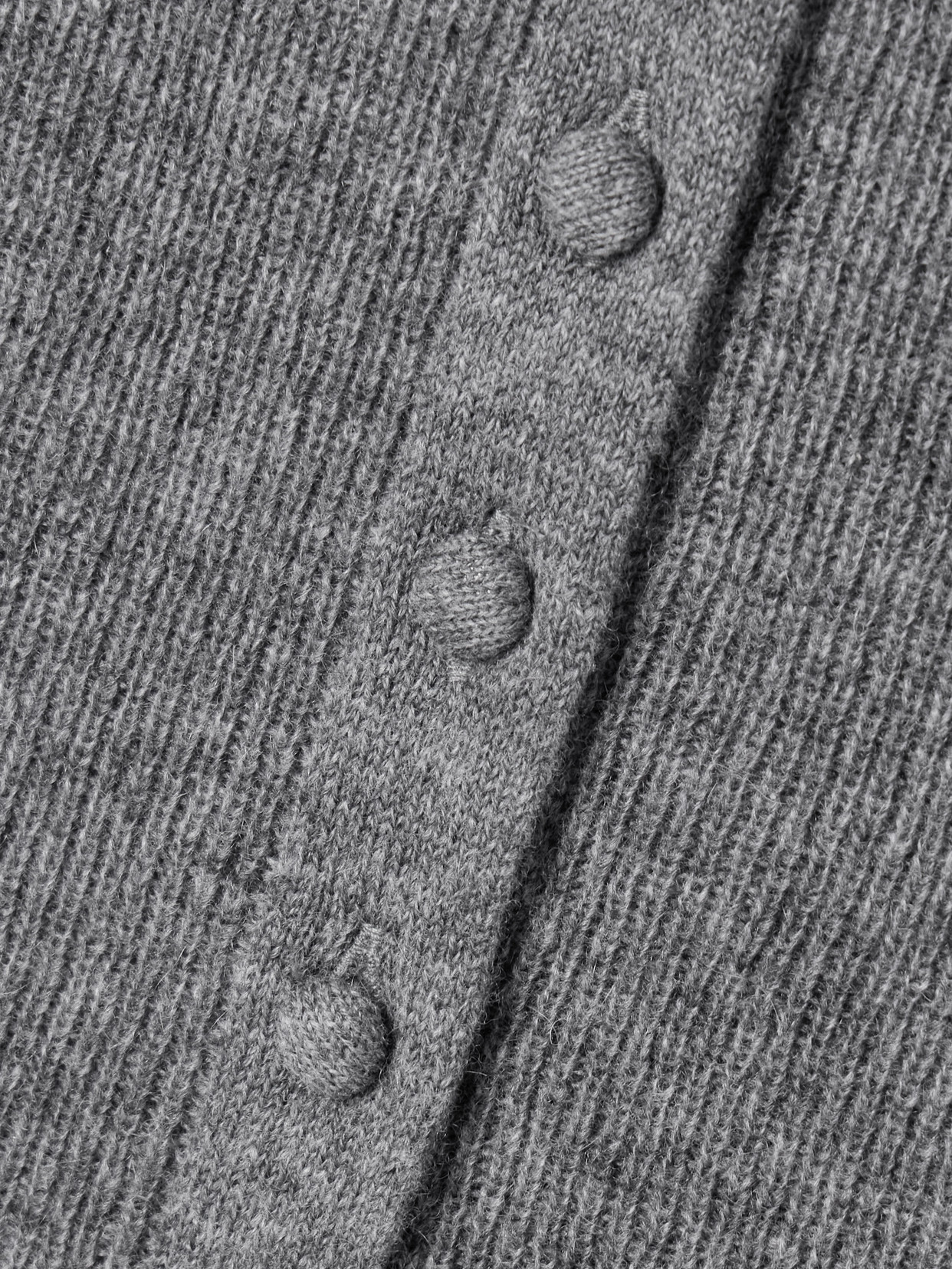 Citizen Of Humanity Tabitha Ribbed Wool And Cashmere-blend Cardigan In Gray