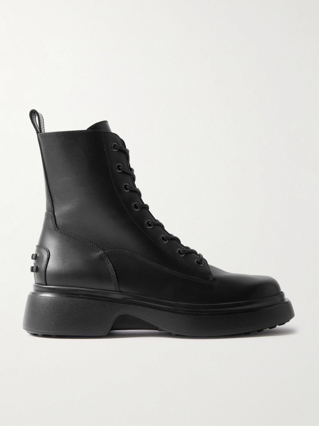 Tod's Gomma 74l Leather Ankle Boots In Black