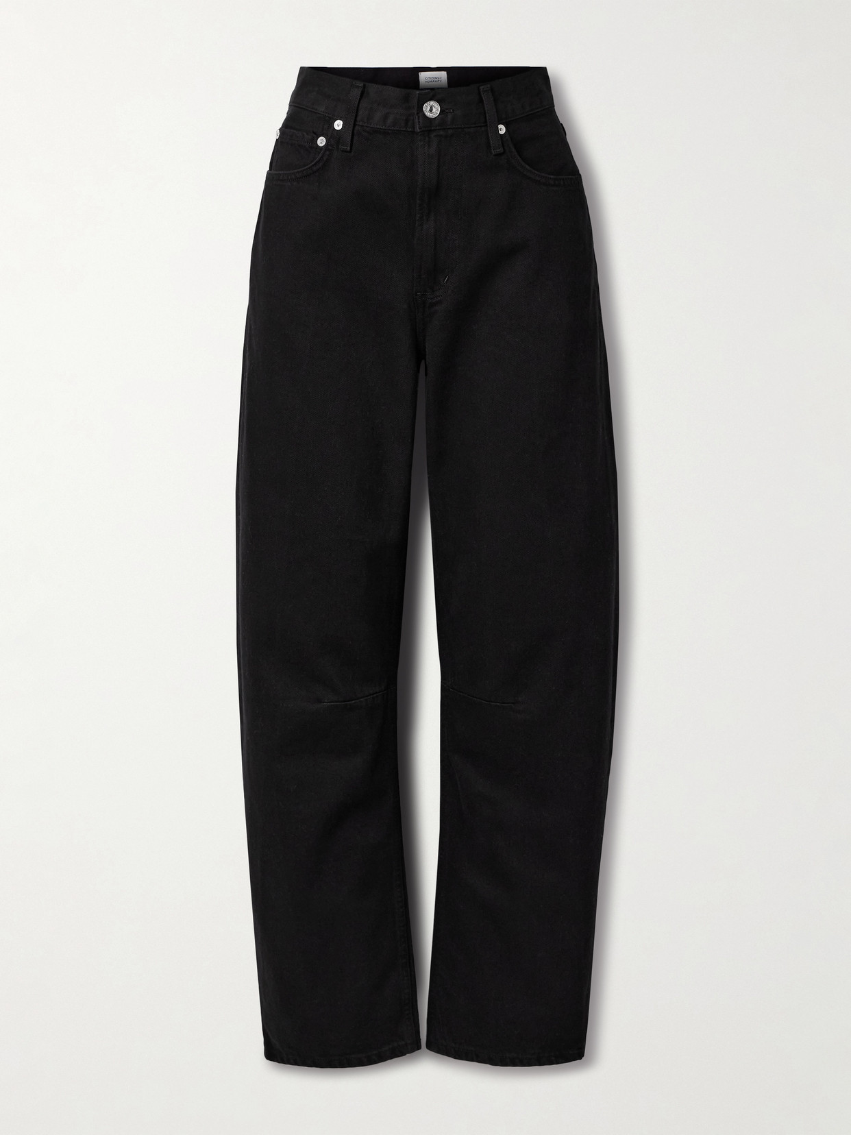 Miro Long Mid-Rise Barrel-Leg Jeans