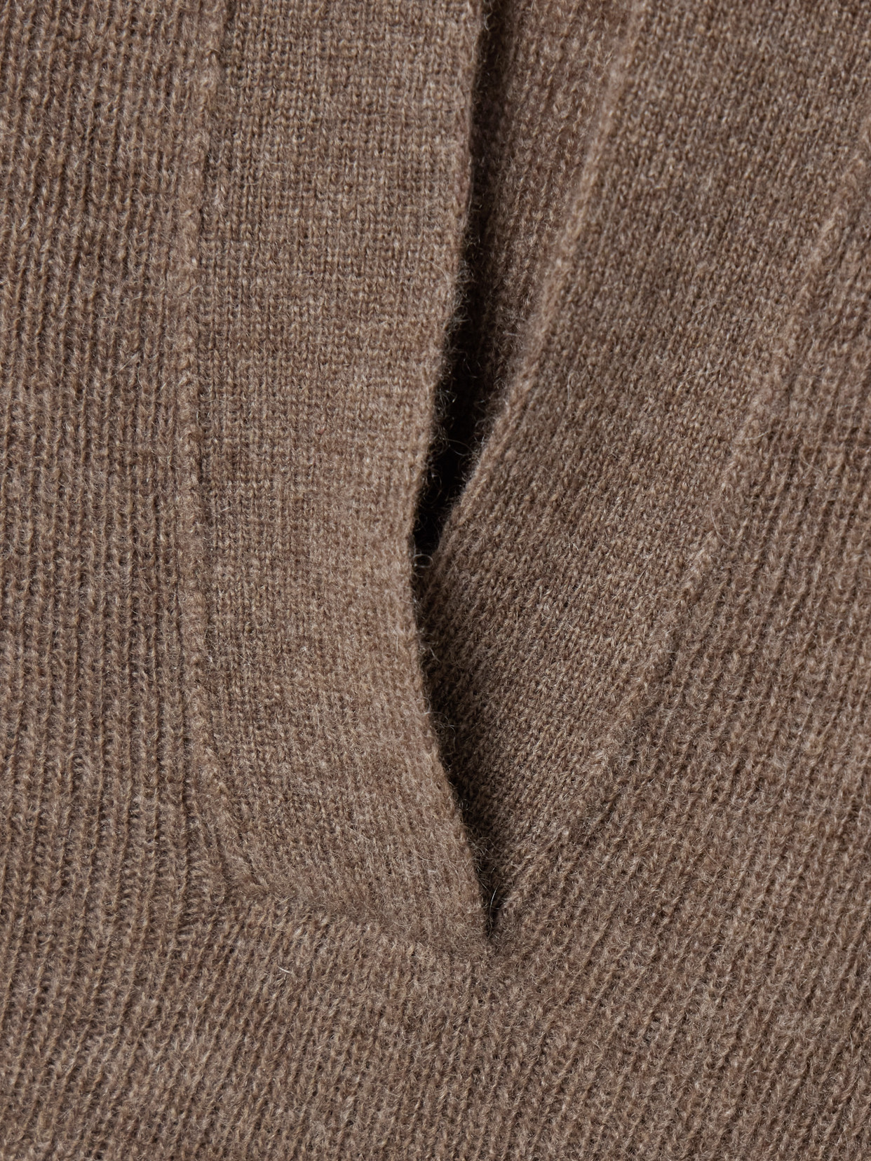 Citizen Of Humanity Simone Ribbed Wool And Cashmere-blend Polo Sweater In Brown