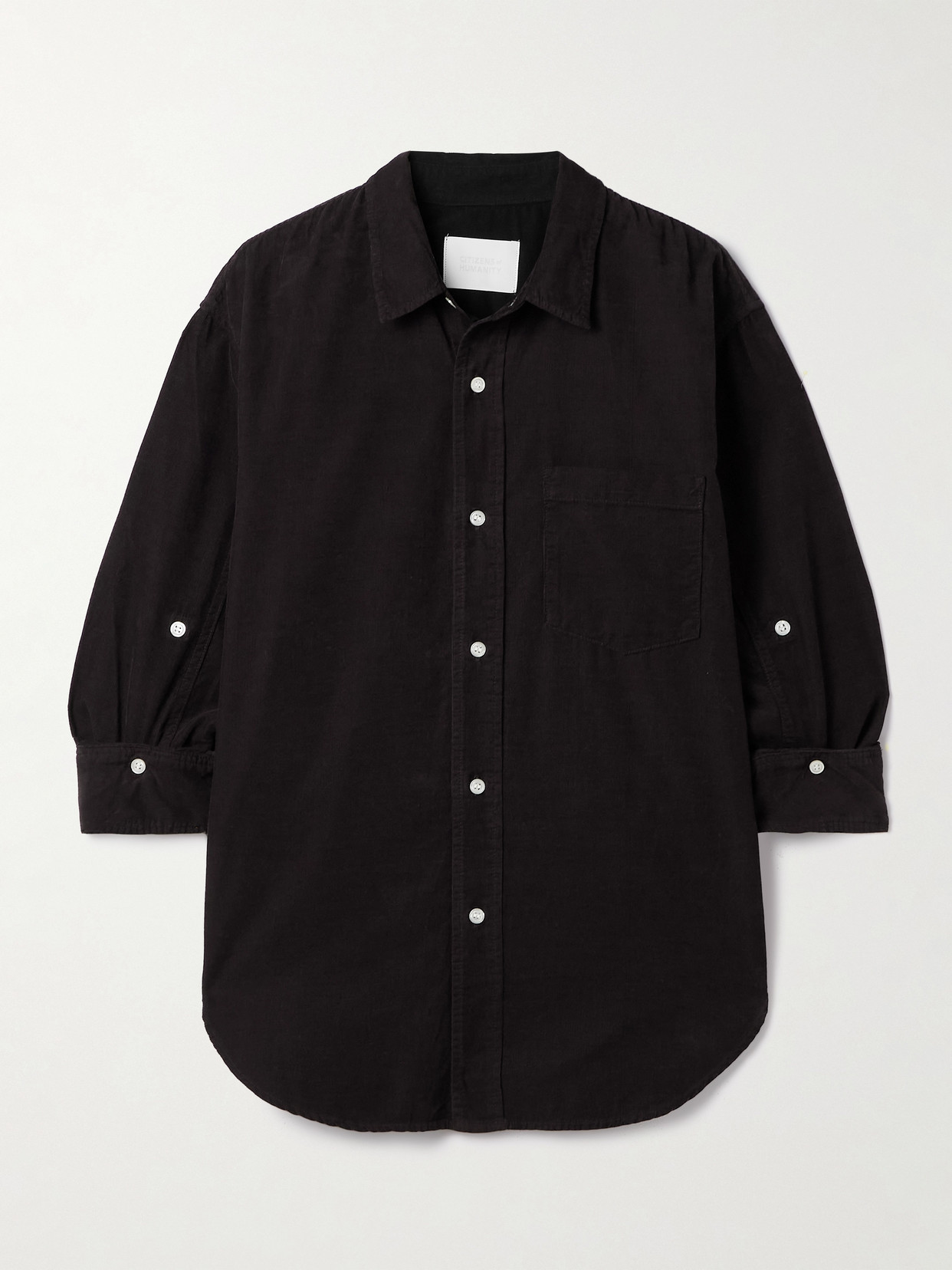 Citizen Of Humanity Kayla Cotton-corduroy Shirt In Black