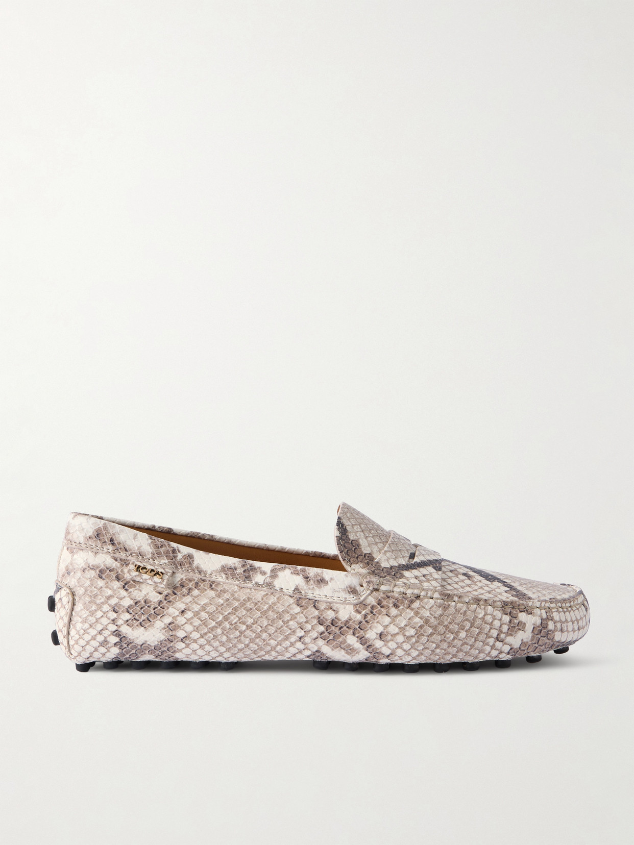 Tod's Gommino Snake-effect Leather Loafers In Multi