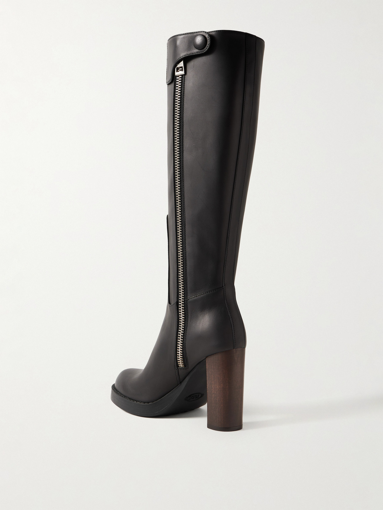 Tod's 90mm Button Zip Boots In Black