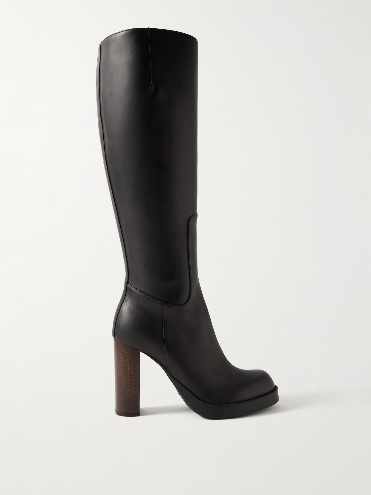 Tod's Leather Knee Boots In Black