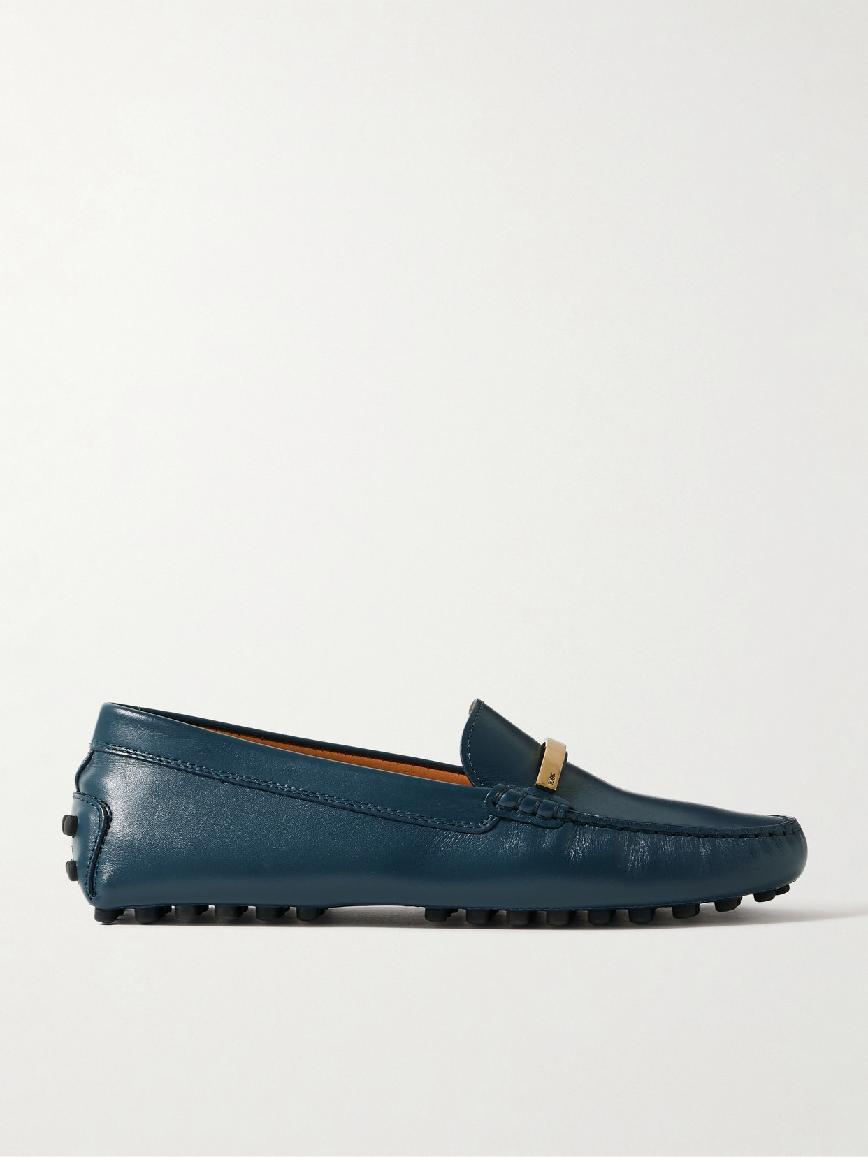 Tod's - Gommino Embellished Leather Loafers - Blue