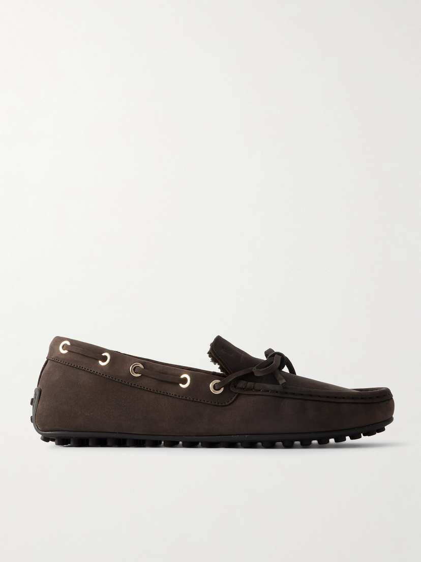 Tod's Shearling-lined Suede Boat Shoes