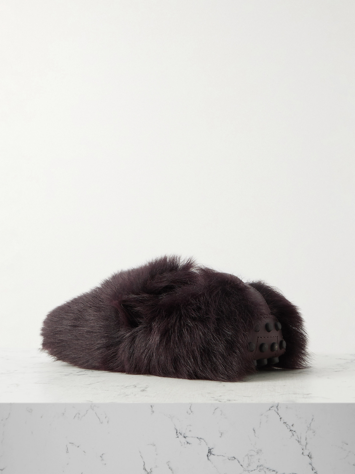 Tod's Shearling Loafers In Brown