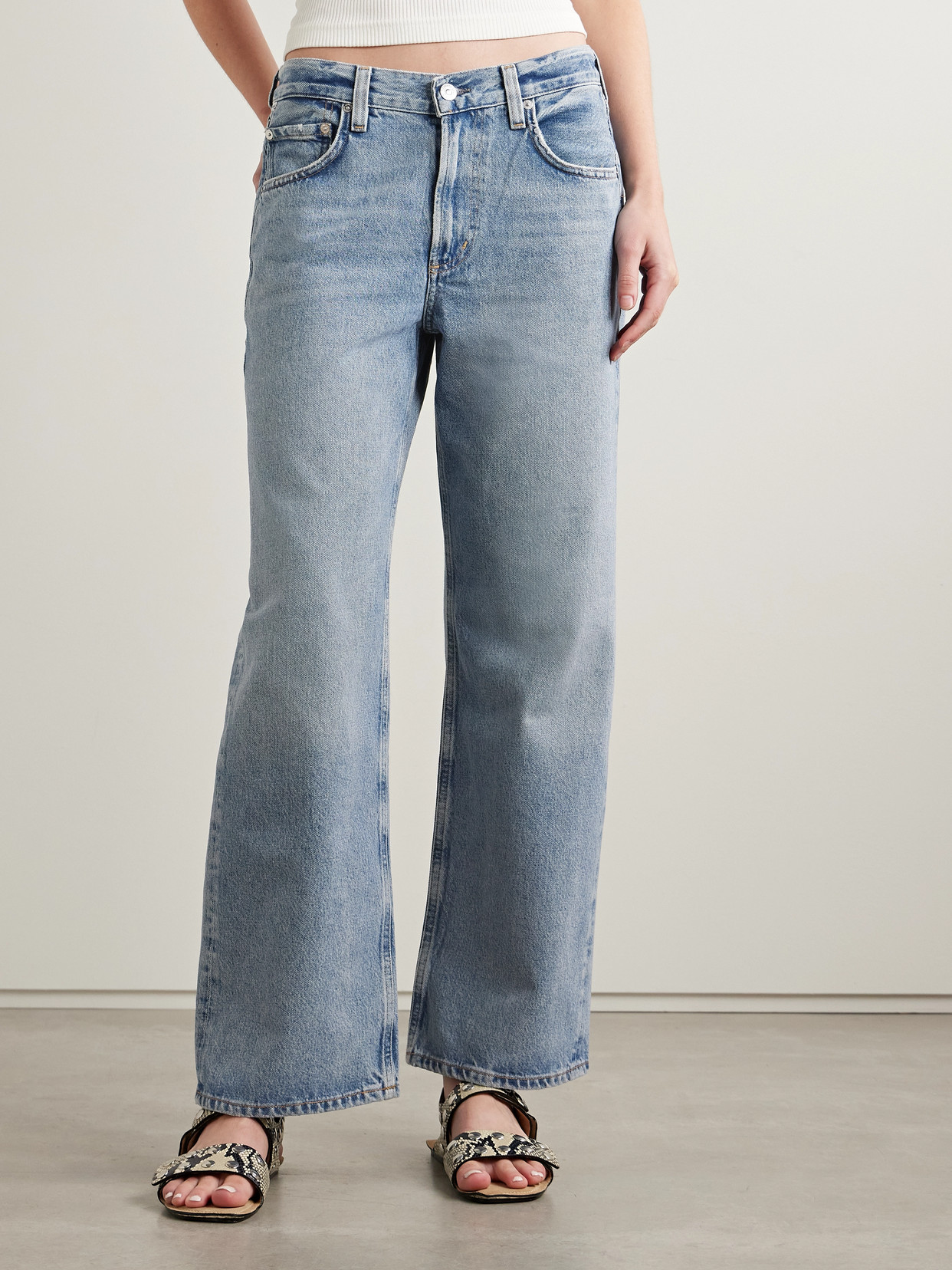 Citizen Of Humanity Lindz Low-rise Straight-leg Jeans In Blue