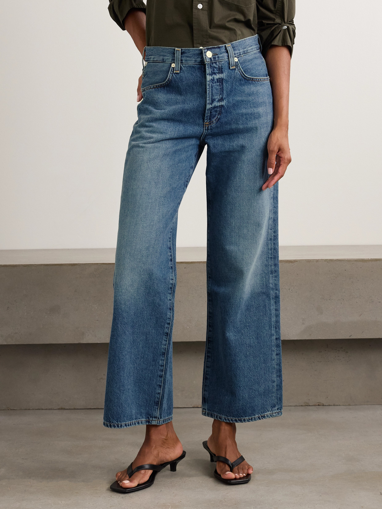 Citizen Of Humanity Annina High-rise Wide-leg Jeans In Blue
