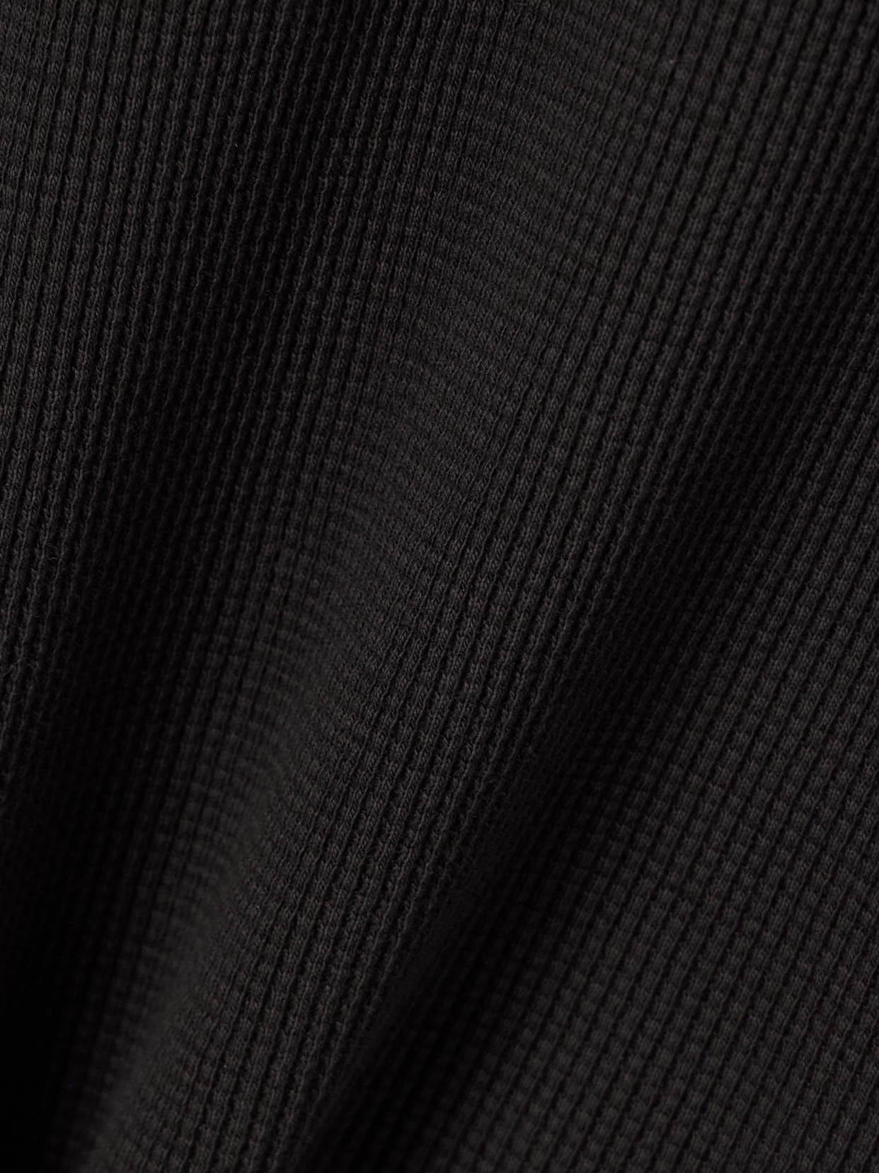 Citizen Of Humanity Pilar Waffle-knit Cotton T-shirt In Black