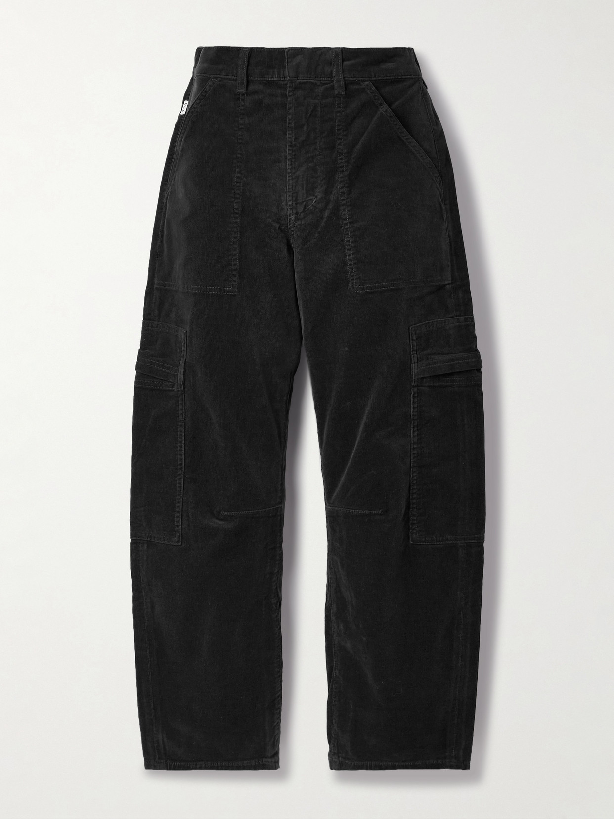 Citizen Of Humanity Marcelle Cotton-blend Corduroy Wide-leg Cargo Pants In Gray