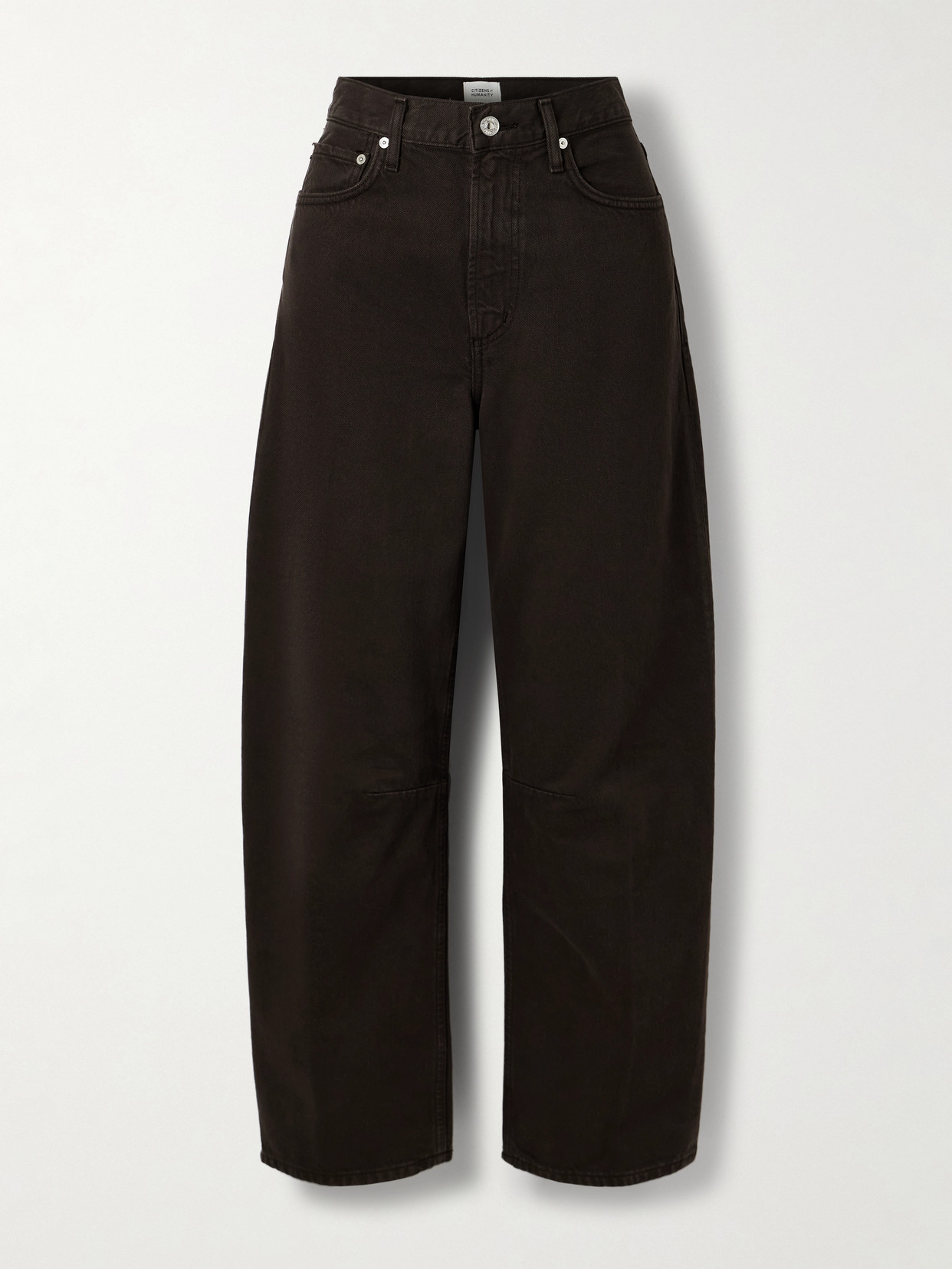 Citizen Of Humanity Miro Mid-rise Barrel-leg Jeans In Brown