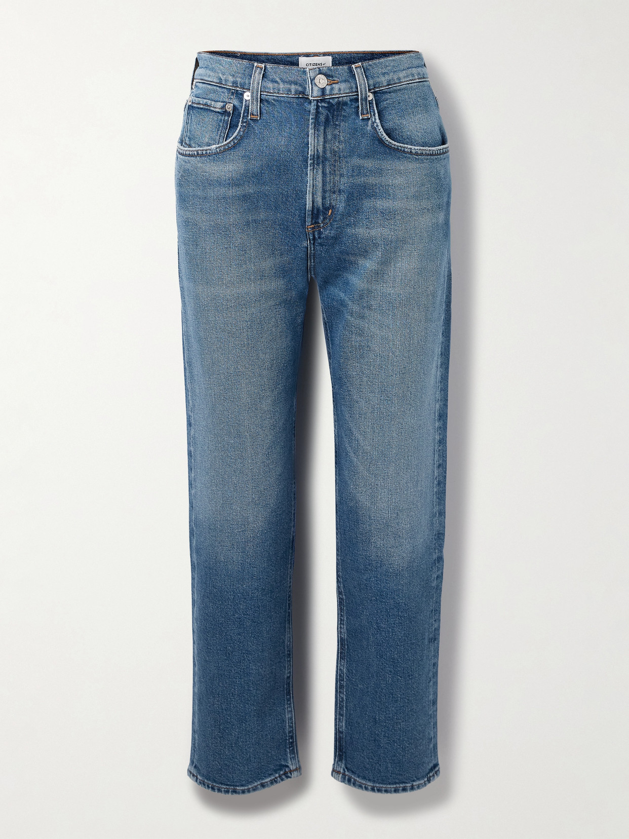 Citizen Of Humanity Delfina High-rise Straight-leg Jeans In Blue
