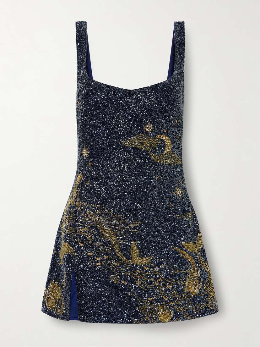 Clio Peppiatt Island Beaded Tulle ini Dress