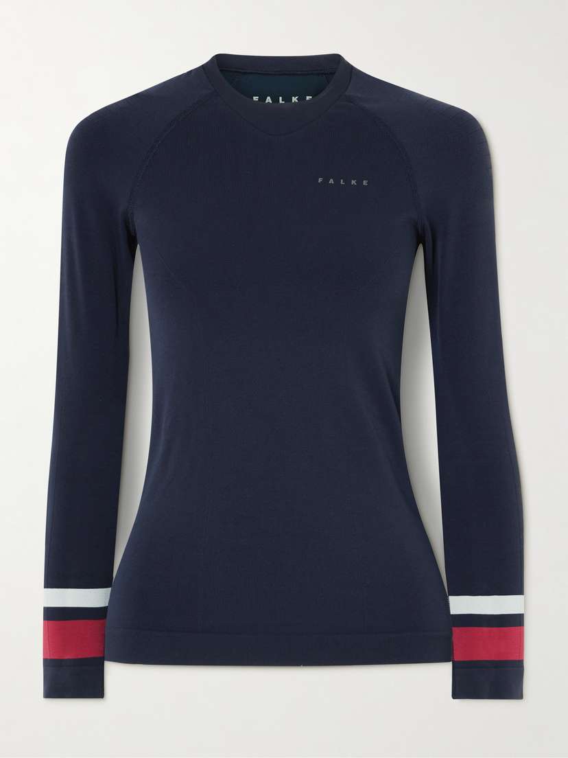 FALKE Ergonomic Sport System Maximum Warm Striped Jersey Base Layer