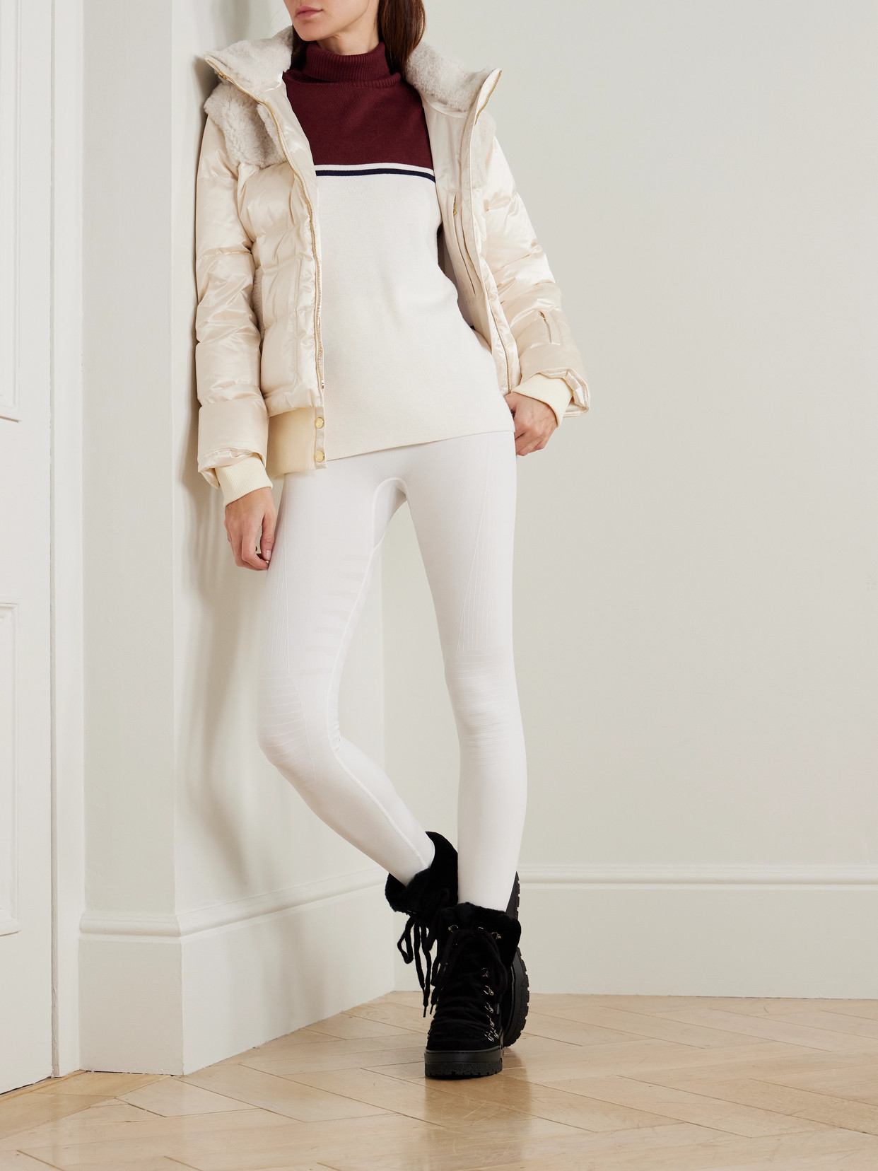 Falke Striped Intarsia-knit Wool-blend Turtleneck Sweater In Multi