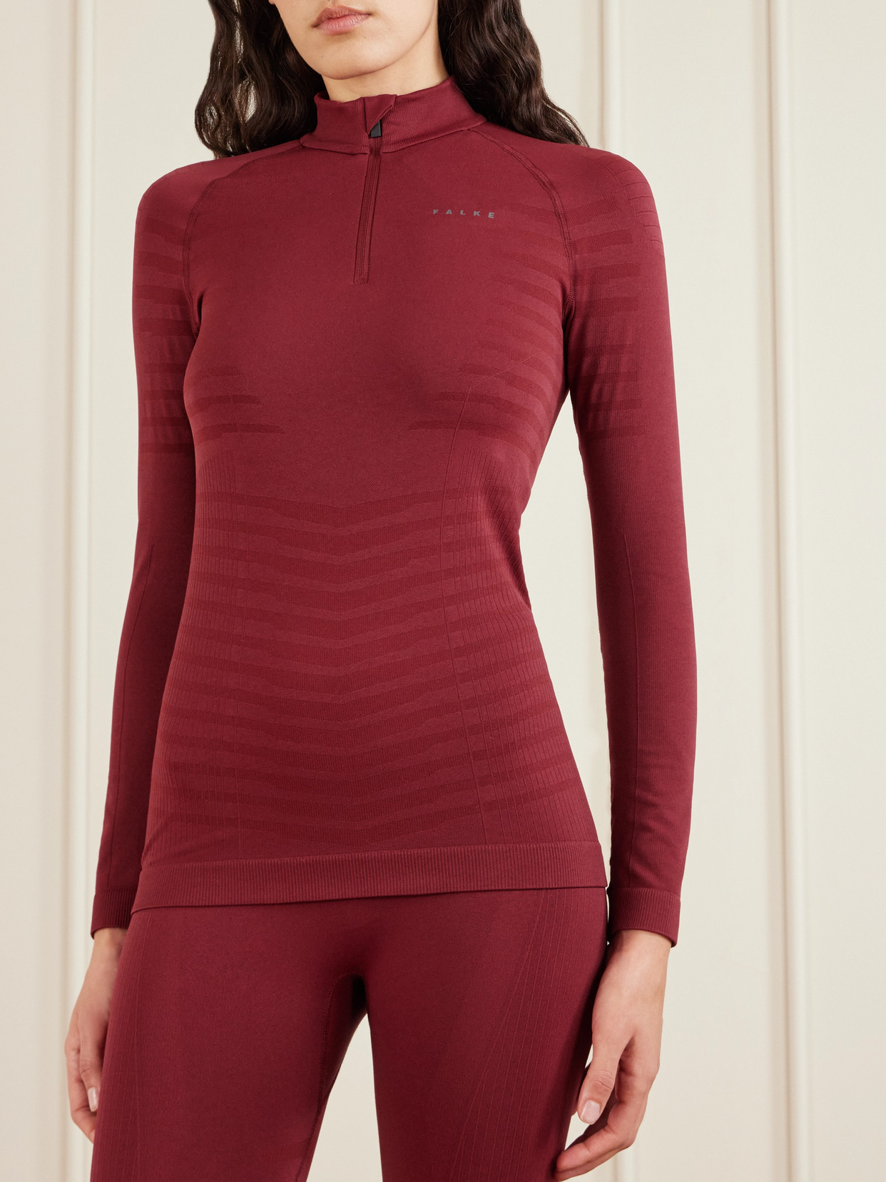 Falke Max Stretch-jersey Base Layer In Red