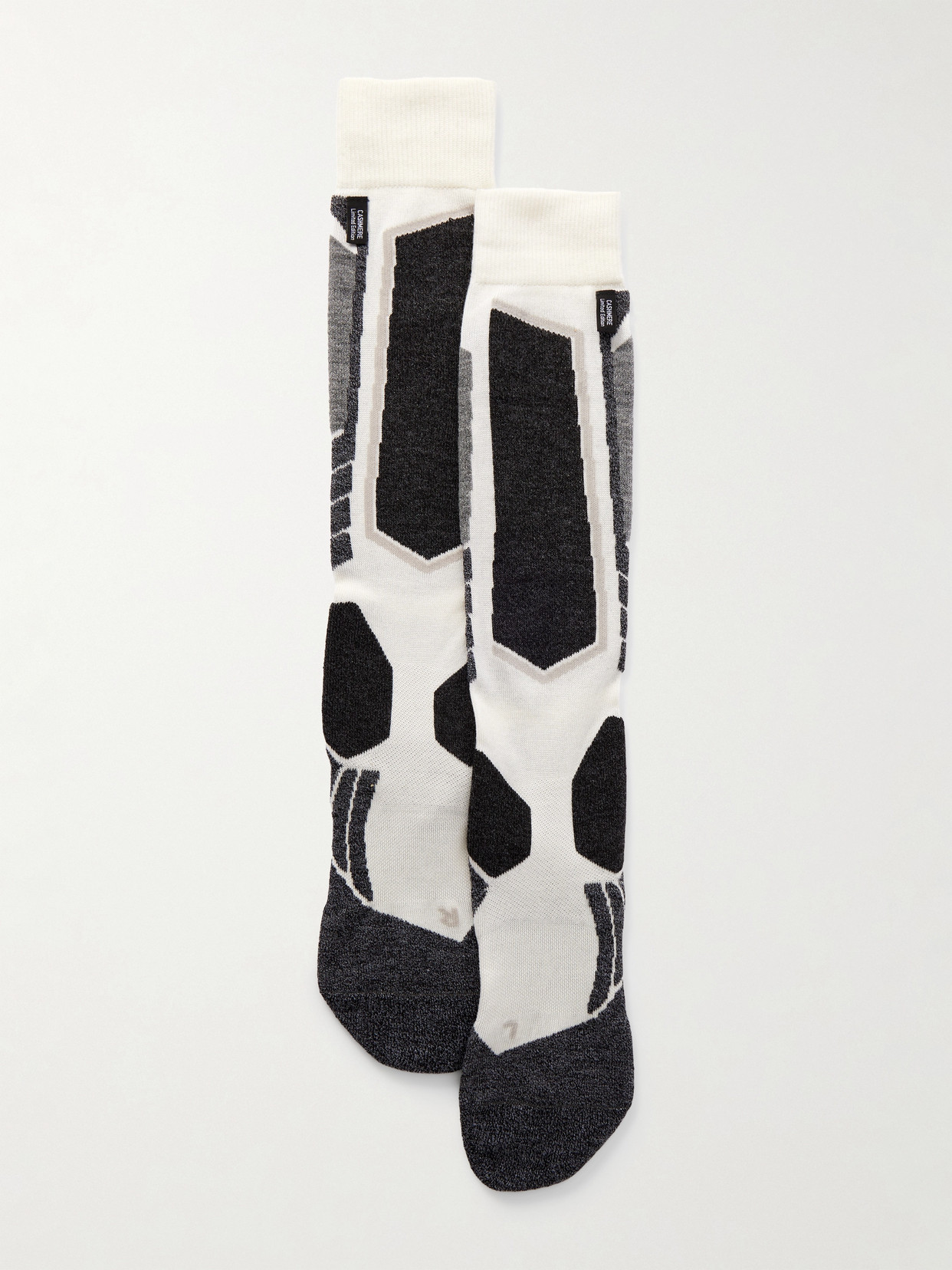 Falke Sk2 Jacquard-knit Ski Socks In Gray