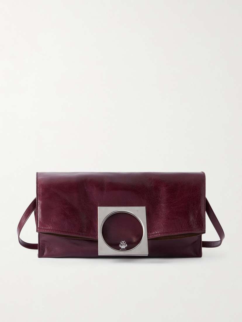 BALLY Anni Crinkled-leather Shoulder Bag