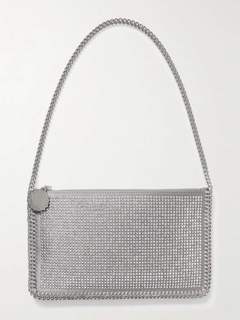 Stella McCartney Falabella Embellished Satin Shoulder Bag