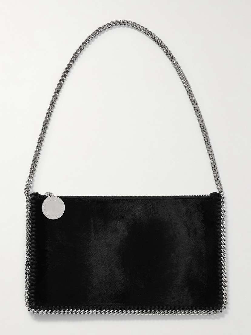 Stella McCartney Falabella Pochette Brushed-velvet Shoulder Bag