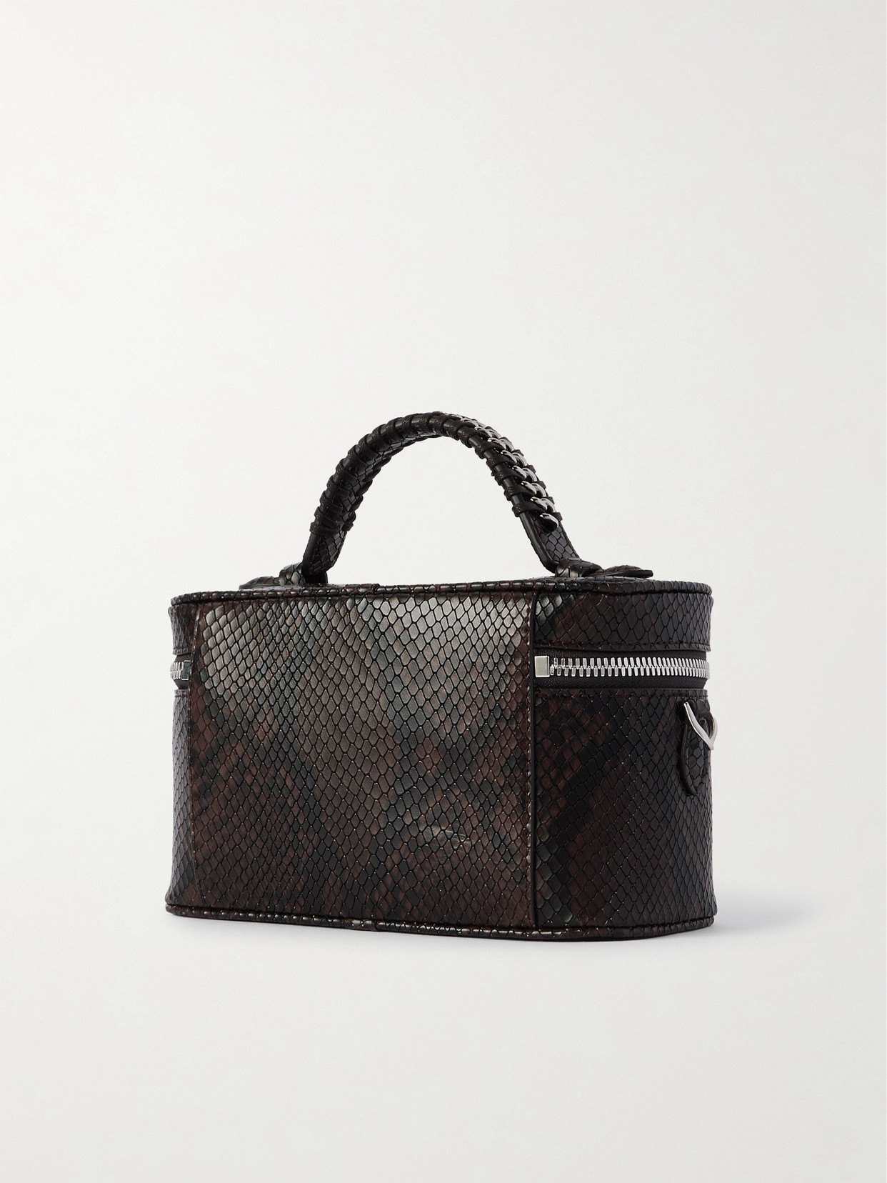Stella Mccartney Snake-effect Shoulder Bag In Brown