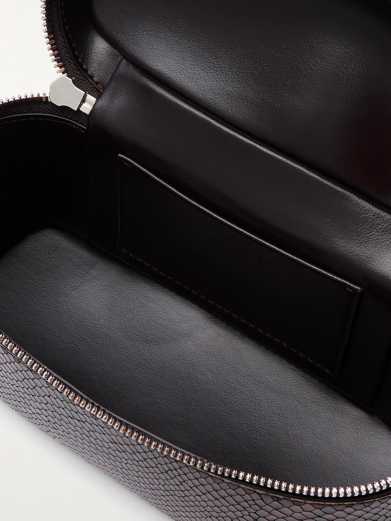 Stella Mccartney Snake-effect Shoulder Bag In Brown