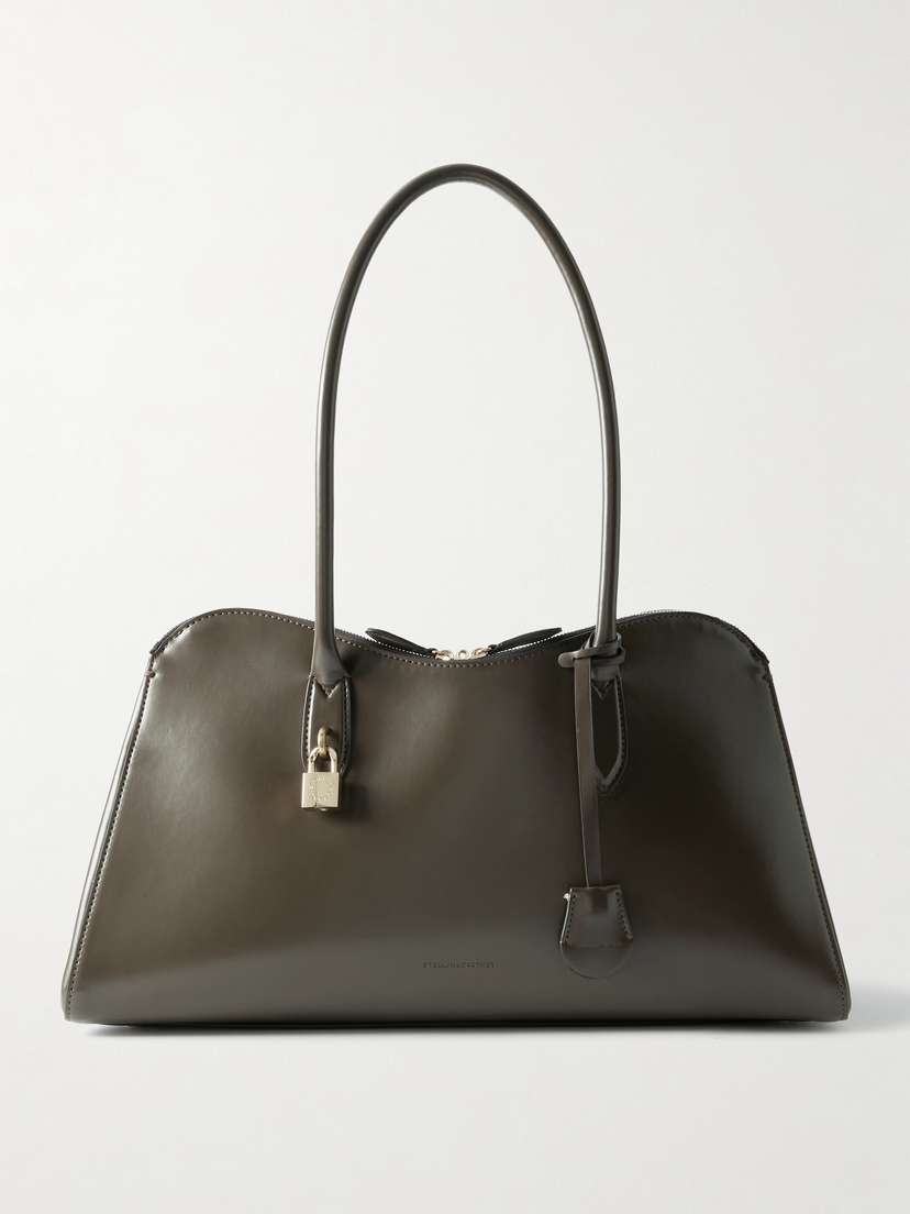 Stella McCartney Ryder Logo-embossed Embellished Textured Vegan Tote