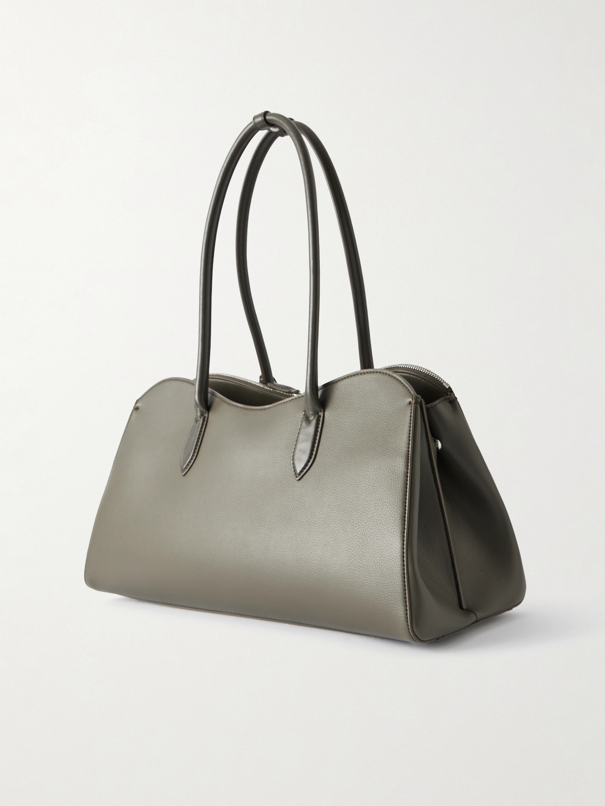 Stella Mccartney Ryder Large Tote Bag In Embossed Grainy Eco Mat In Green