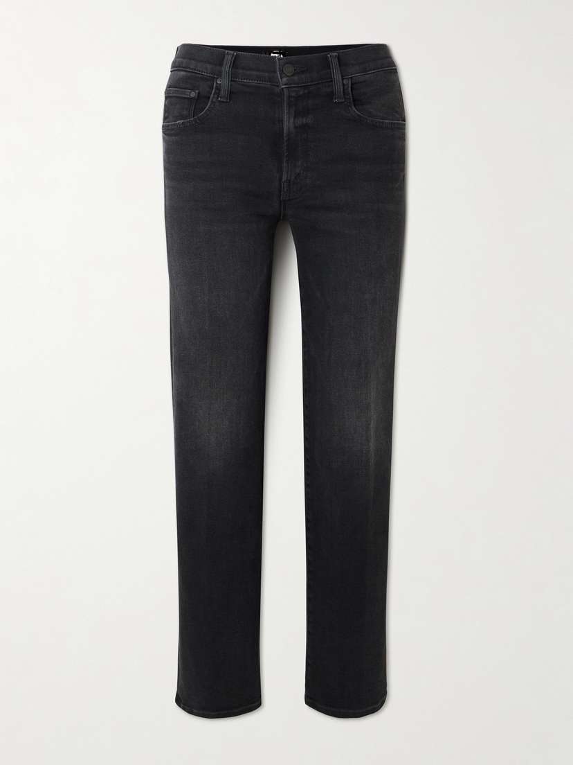 Mother The Rambler Zip Flood High-rise Straight-leg Jeans
