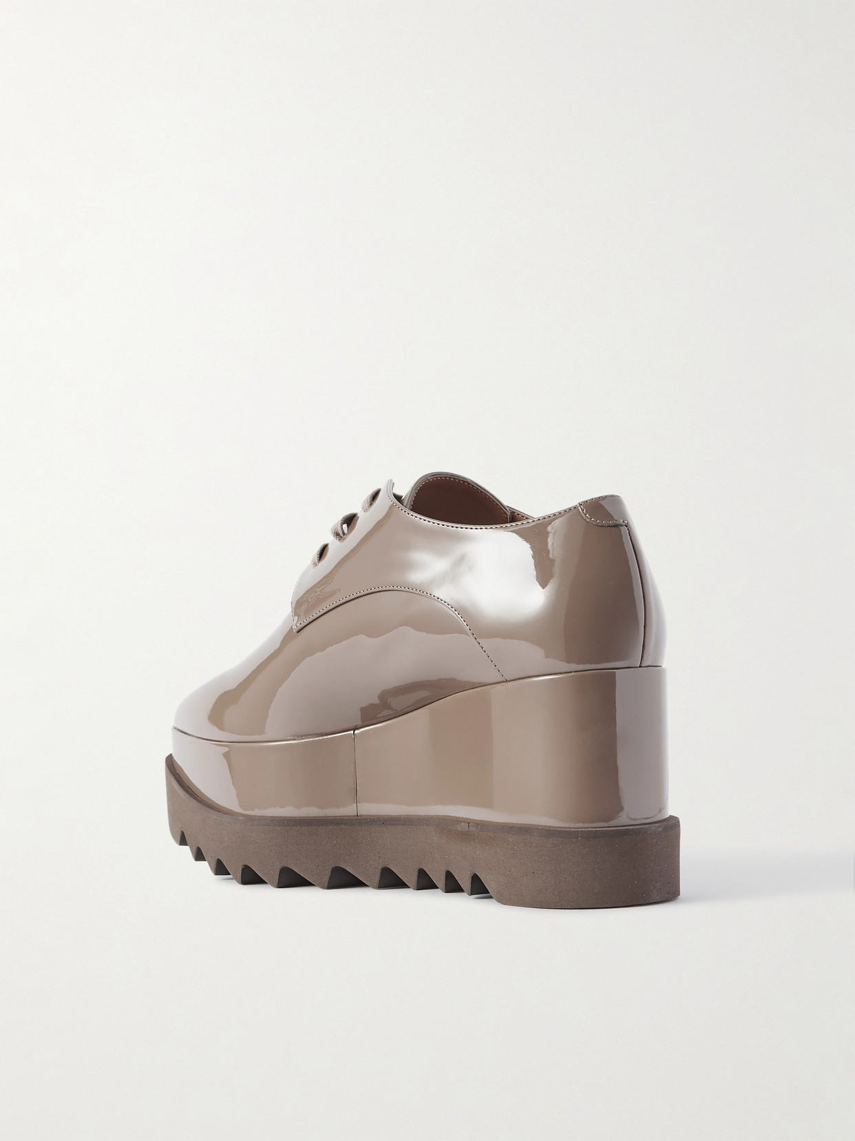 Stella Mccartney Elyse Glossed Brogues In Brown