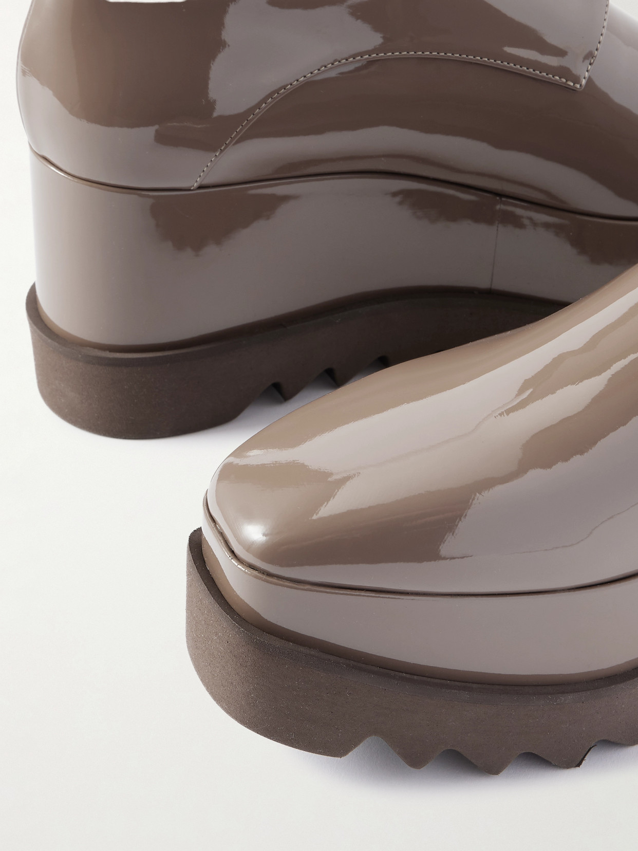 Stella Mccartney Elyse Glossed Brogues In Brown