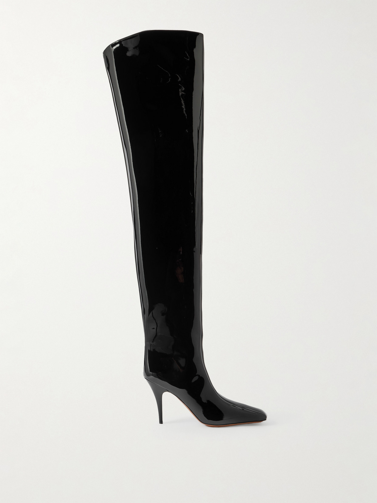 Stella Mccartney Glossed Over-the-knee Boots In Black