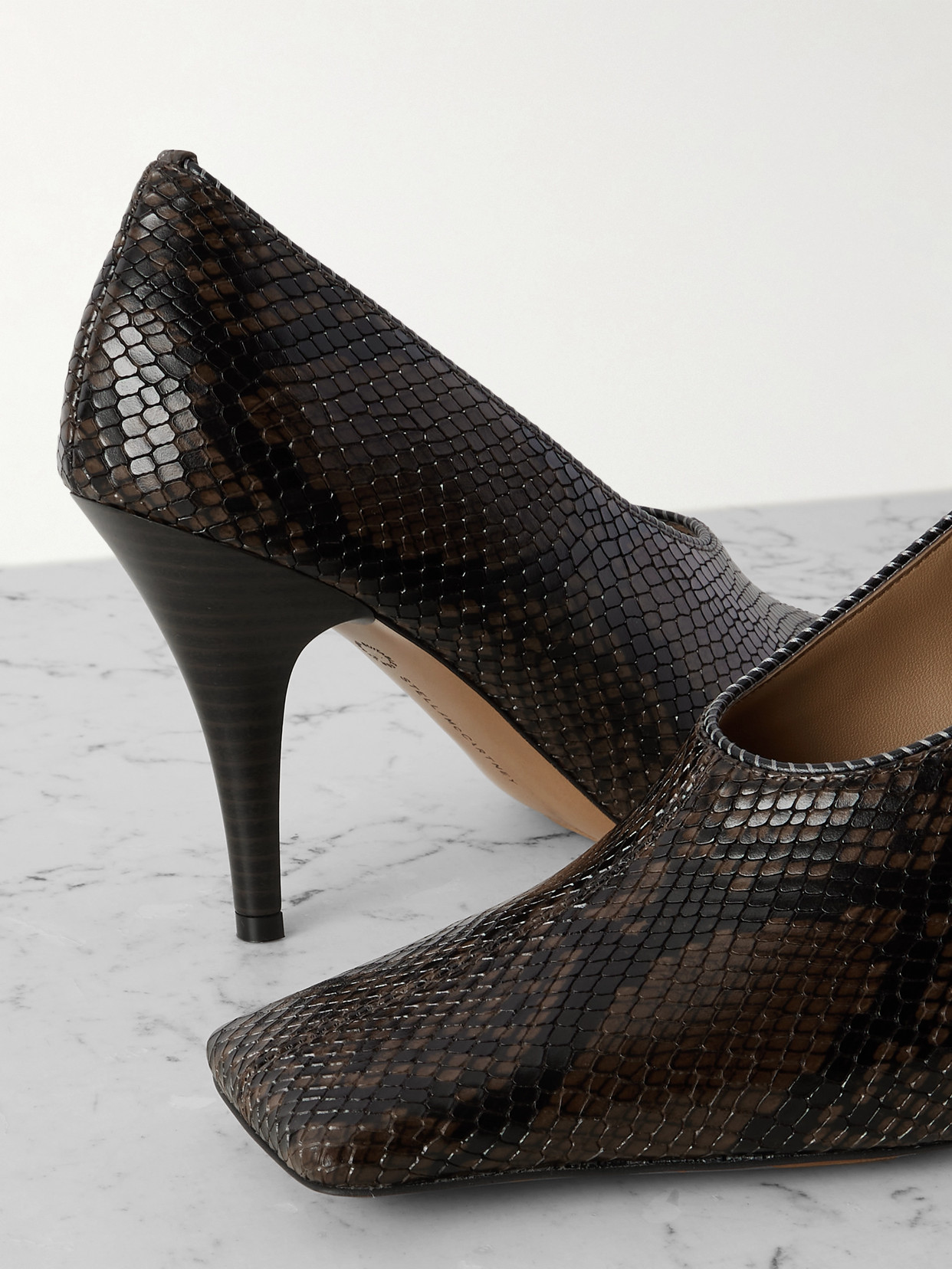 Stella Mccartney Snakeskin Embossed Faux Leather Pump In Multi