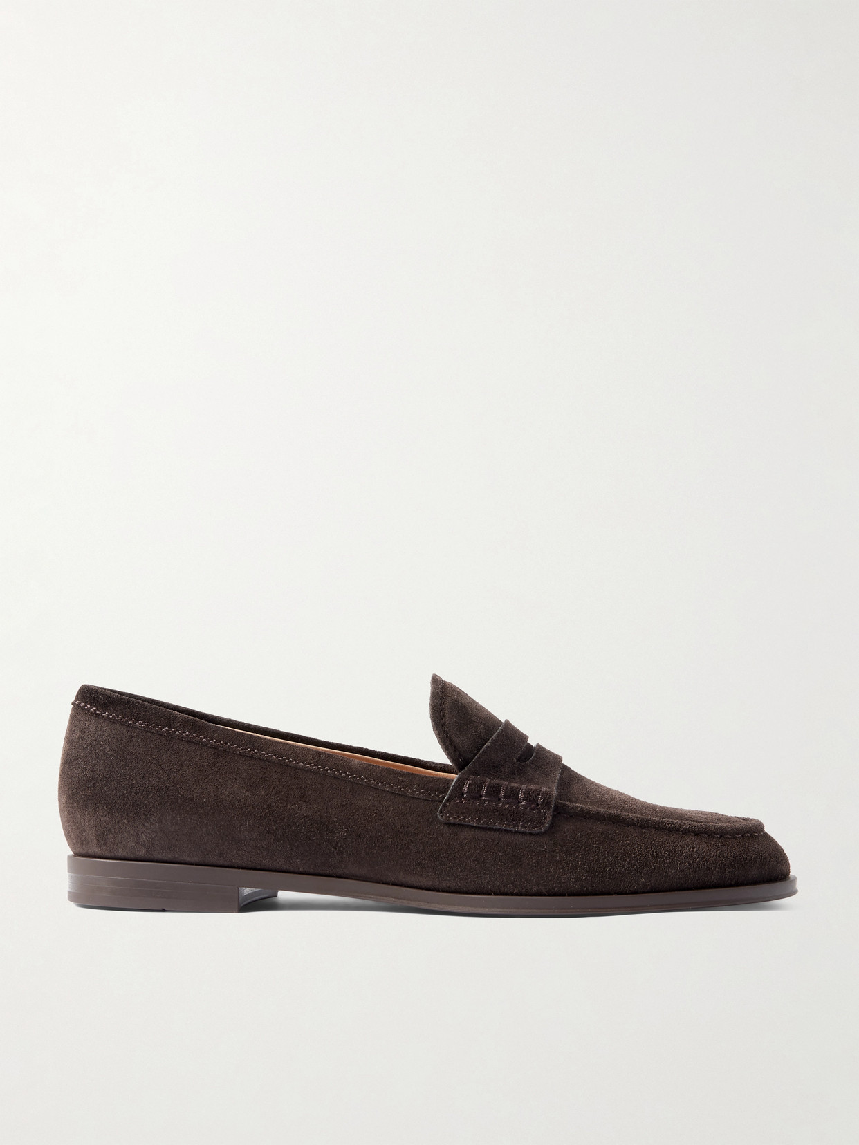 Gianvito Rossi Georgie Suede Loafers In Brown