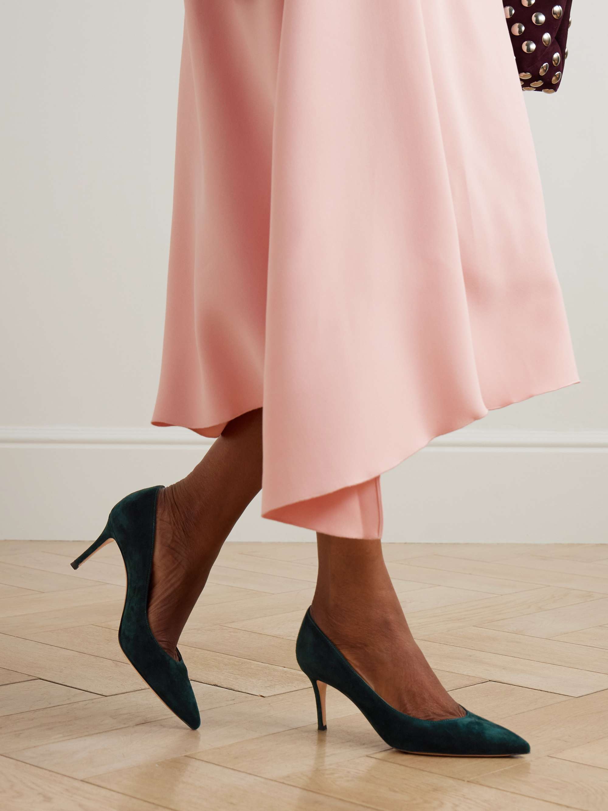 GIANVITO ROSSI 70 suede pumps