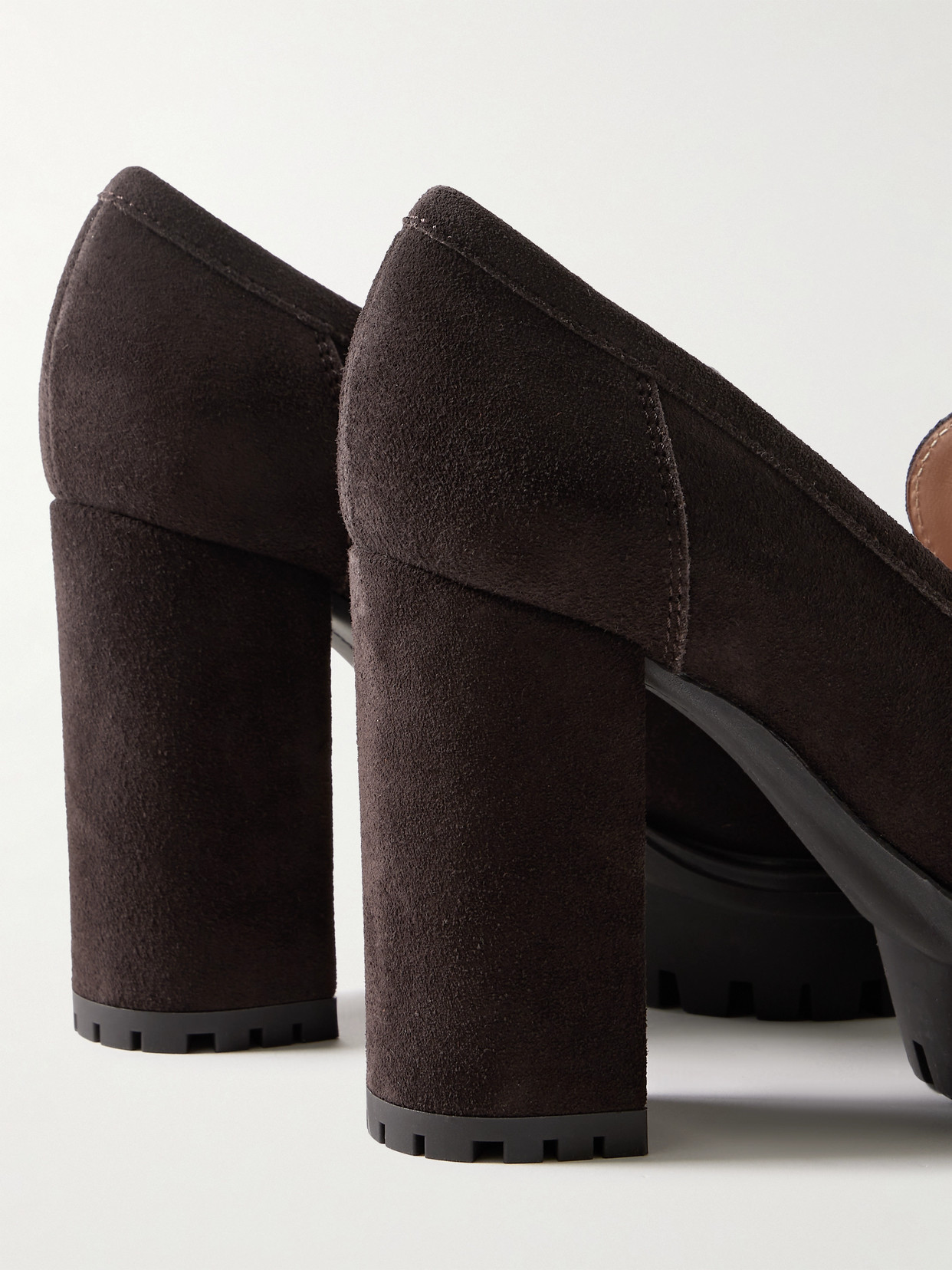 Gianvito Rossi Loafer-style Platform Heeled Pumps In Brown