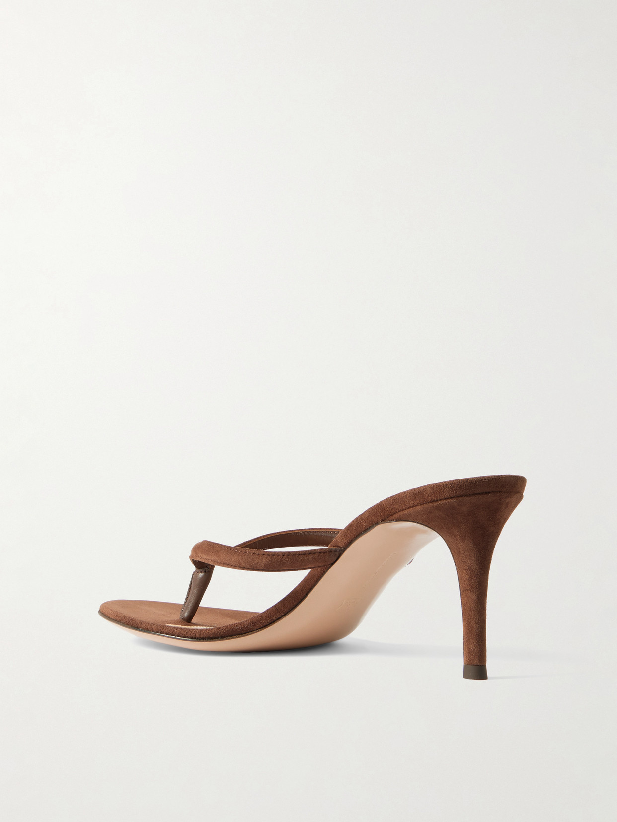 Gianvito Rossi Calypso 70 Suede Mules In Brown