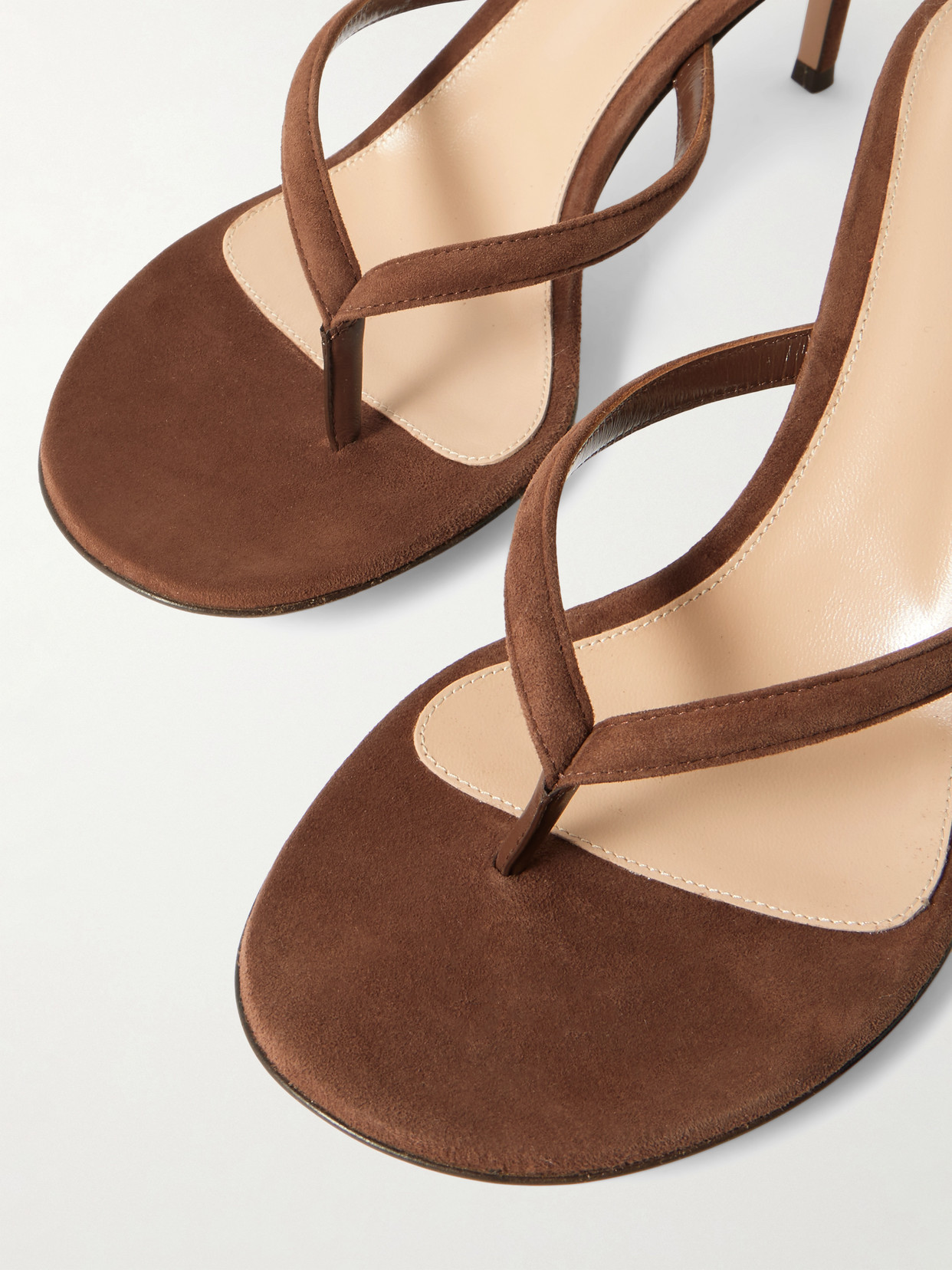 Gianvito Rossi Calypso 70 Suede Mules In Brown