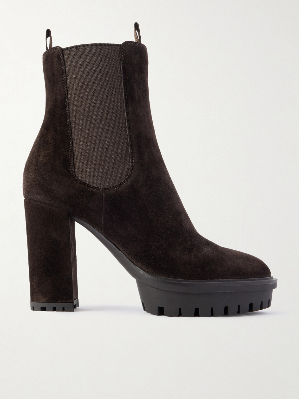 Gianvito Rossi 70 Suede Chelsea Boots In Brown