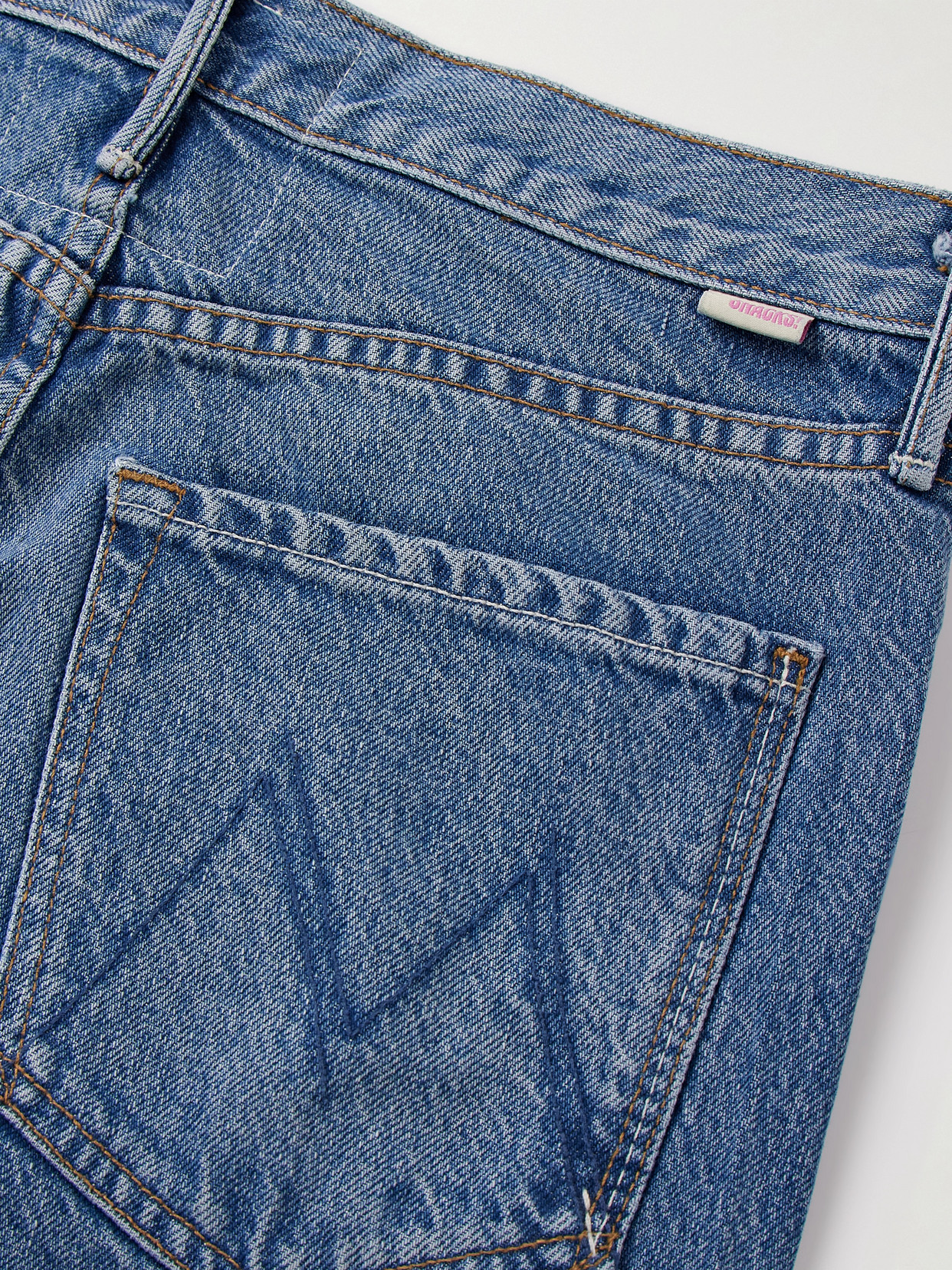 Mother Snacks! The Lemon Twist High-rise Wide-leg Jeans In Blue