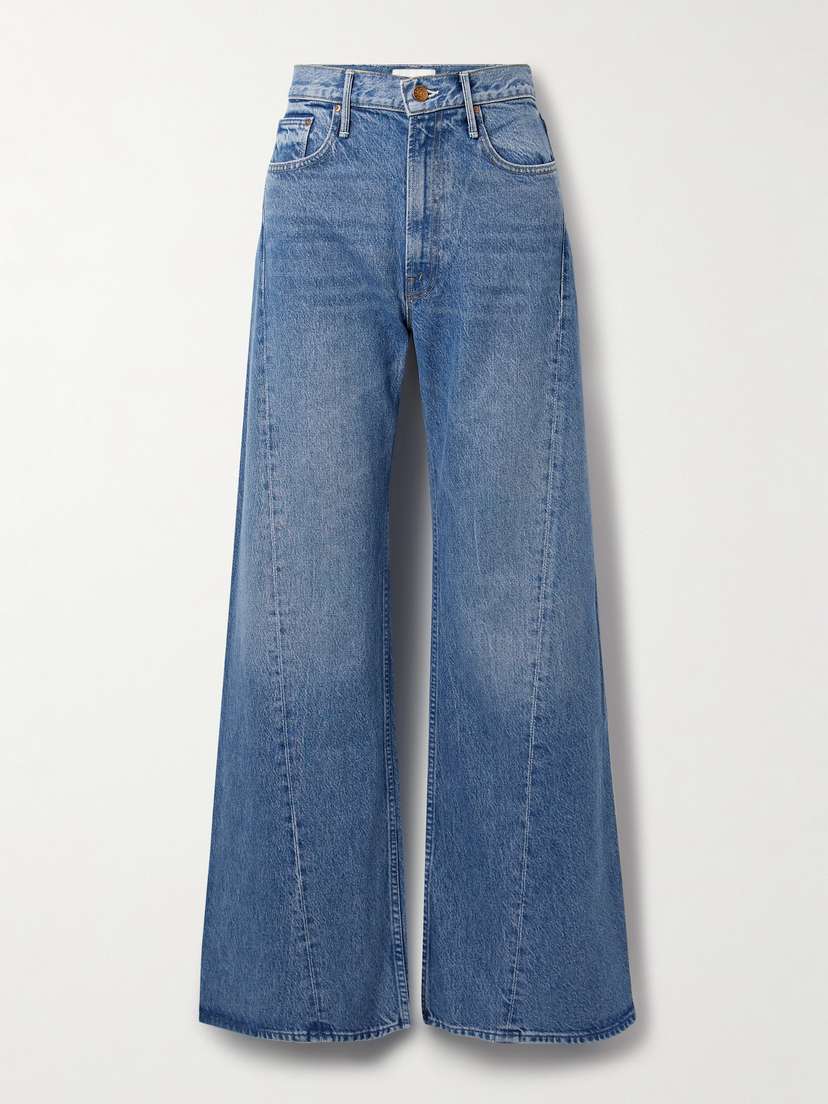 Mother Snacks! The Lemon Twist Mid-rise Wide-leg Jeans