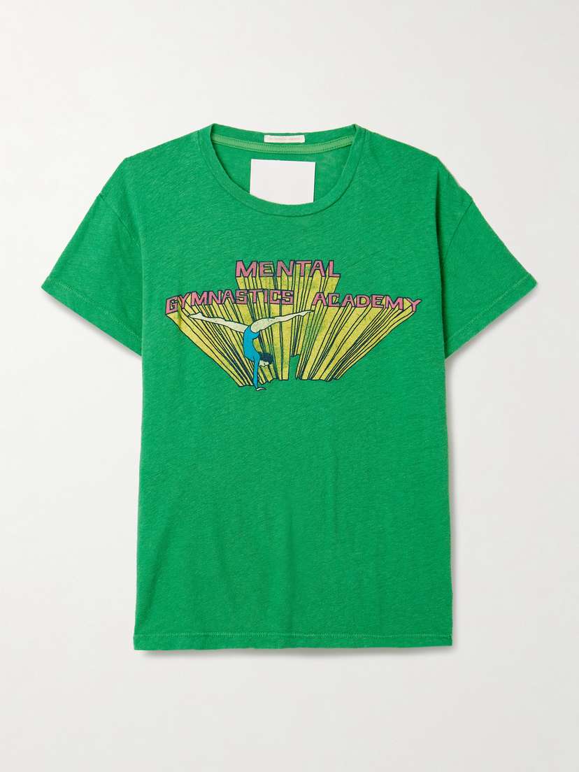 Mother The Sinful Printed Cotton And Linen-blend T-shirt