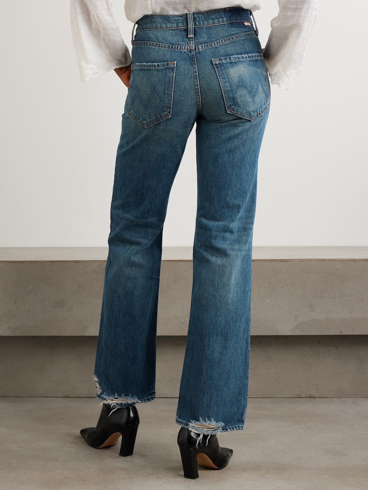 Mother The Reifler High-rise Straight-leg Jeans In Blue